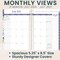 bloom daily planners 2026-2027 Academic Planner, 13 Month Soft Cover Monthly & Weekly, 5.5" x 8.25", Stickers Included, Seaside Whimsy
